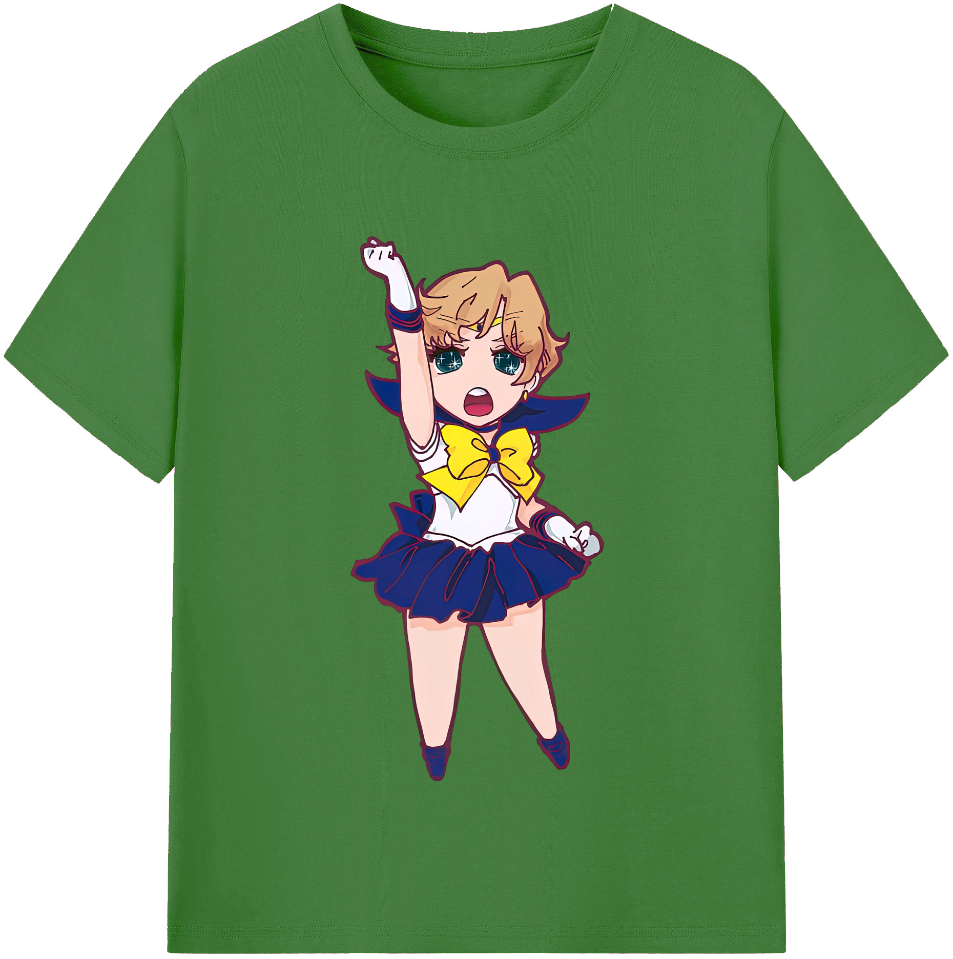 （画像用） 美少女戦士セーラームーン 天王はるか Sailor Moon Tenoh Haruka レディースカジュアルプリントTシャツ（綿100％）